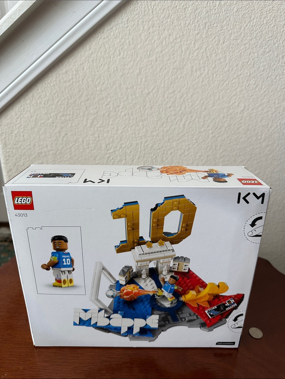 Lego Blue Gold Red 10th Anniversary Soccer Display Build Set
Kylian Mbappe
